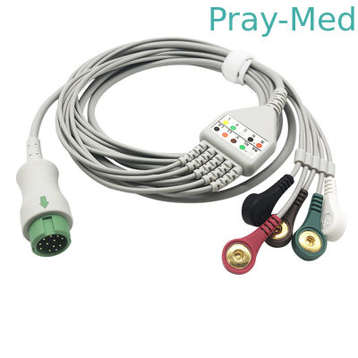 comprare Mindray Beneview T5/cavo paziente di T8 ECG per il diametro di Datascope 4.0mm fabbricazione online