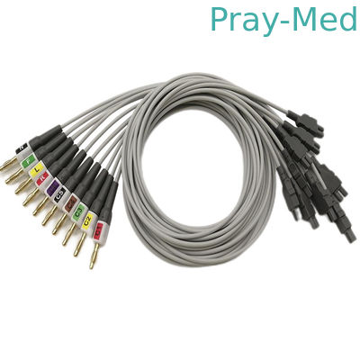 comprare Filo di piombo TPU 0.9M di elettrocardiogramma ECG di camma 14 di GE 2016032-001 con l'adattatore morsetto/della banana fabbricazione online