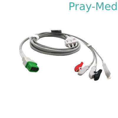 comprare 12 cavo AHA di Pin Connector ECG compatibile per il passaporto V V12 V21 di Mindray Datascope fabbricazione online