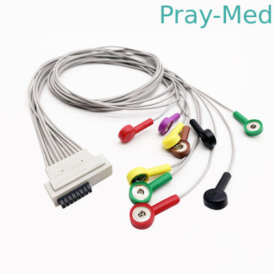 comprare 10 Leadwire 0.9m di Cardioline ECG del cavo 16 Pin Banana Connector AHA/IEC fabbricazione online