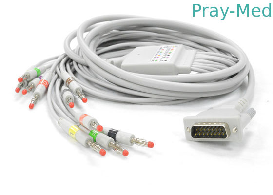 comprare Cavo AT1/2 di elettrocardiogramma di Schiller con il diametro lungo del connettore di PIN di DB 15 della vite 5.0mm fabbricazione online
