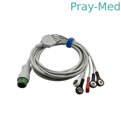 comprare Mindray 12 pin Connector 5 Lead ECG Cable TPU Jacket EA6251B 040-000961-00 fabbricazione online