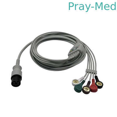 comprare Generale GE Marquette 5 Cavi a filo conduttore Cable ECG con Snap 6 pin fabbricazione online