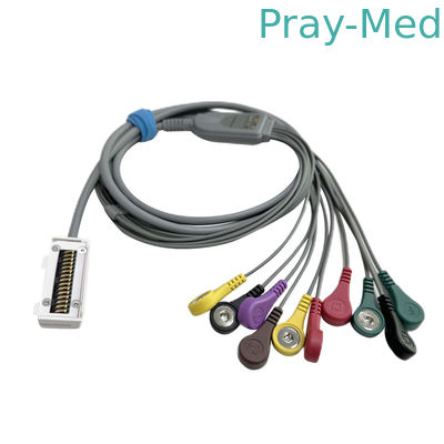 comprare Meditech Cardiup ECG Holter Cable For CardiUP!3 CardiUP!12 TPU Jacket 10 canali Snap Connector fabbricazione online