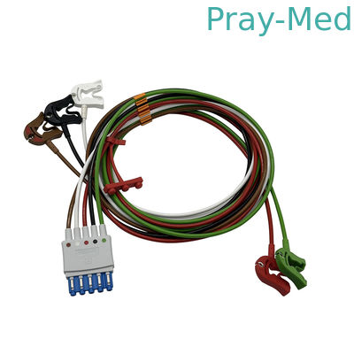 comprare ECG/EKG 5 Set di piombo protetto Set di piombo protetto Snap AAMI M1968A 989803125841 fabbricazione online