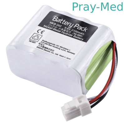 comprare bianco della batteria di 2100mAh 9.6v Nihon Kohden per NKB-302 X064 OPV-1500 OPV-1500K fabbricazione online