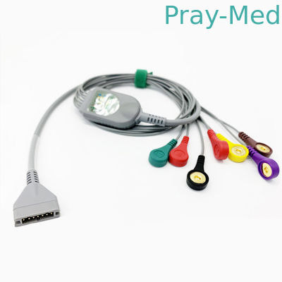 comprare Leadwire 7 Pin Snap Connector del cavo di Burdick ECG del cavo di lunghezza 7 di 1.1m fabbricazione online