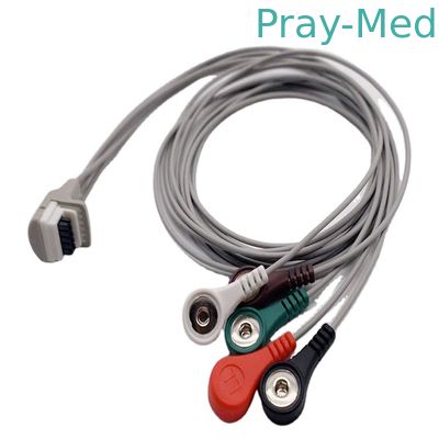 comprare 3 Manica 5 del cavo di Ecg del cavo piccoli Holter registratori ridefiniti di Mortara H3+ applicati fabbricazione online