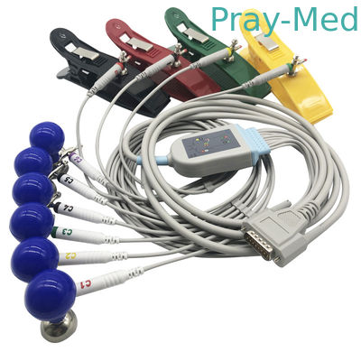 comprare Cavo di elettrocardiogramma del cavo ECG di Nihon 10 con gli elettrodi del morsetto dell'arto di aspirazione del petto fabbricazione online