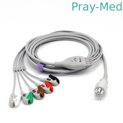 comprare Connettore paziente 3.6m del foro del diametro 6 del cavo 5.0mm del cavo ECG di Colin 5 lungamente fabbricazione online