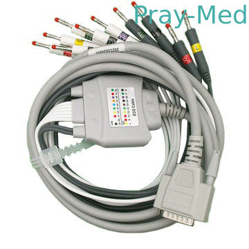 comprare L'elettrocardiogramma del cavo di Zoncare 10 cabla il connettore di DB 36pin di Grey With Banana 4.0mm fabbricazione online