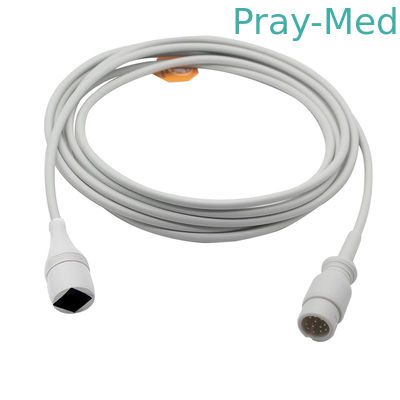 Rivestimento dilagante di Pin Connector Grey 3m TPU del cavo di pressione sanguigna di Comen IBP 12