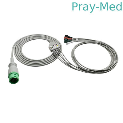 Mindray / Edan / Goldway ECG Trunk Cable con fili a piombo 12 Pin Snap 12 mesi di garanzia
