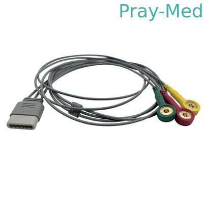 Cable per ECG Holter a connessione diretta per 3 o 5 connettori Snap Lead