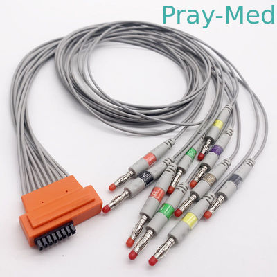 Cavo 0.9m Holter Cable Snap Connector del cavo ECG di Cardioline 10