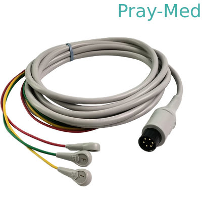 Nihon Kohden originale 6 pin un pezzo ECG Cable paziente BJ-753P 3 piombo 3,6m