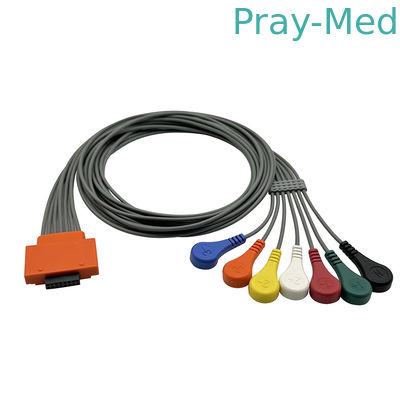 ECG Holter Cable For Cardioline Walk400h 5 7or10 Lead Snap Connector 16pin