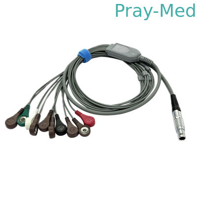 Compattibile Landcom 10-lead recorder ECG Holter Cable snap, 10 pin connettore
