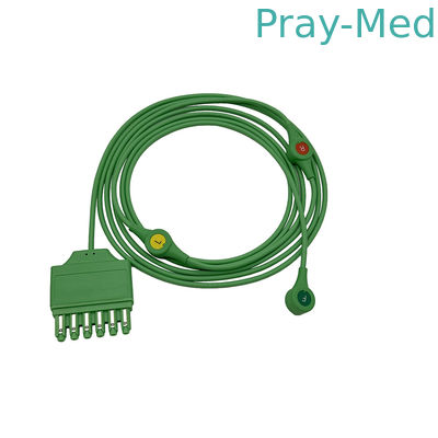 Reutilizzabile Drager 3 Leadwire ECG MonoLead Cable ECG Leadwire Snap MS14555