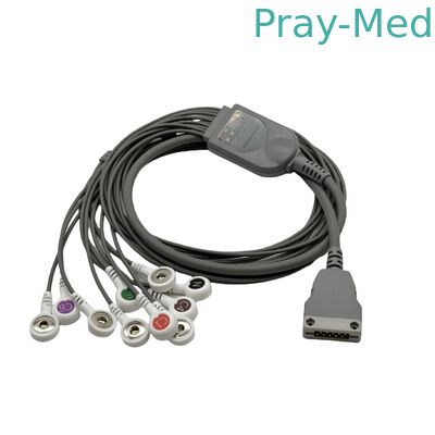 Cavo paziente di rame del conduttore ECG, cavo del cavo 10/12 di TPU ECG Holter con la rottura