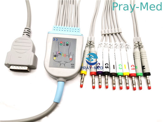 Cavi di GE Ecg di GE Marqutte MAC1000, fili di piombo affidabili di GE Ecg del rivestimento di TPU