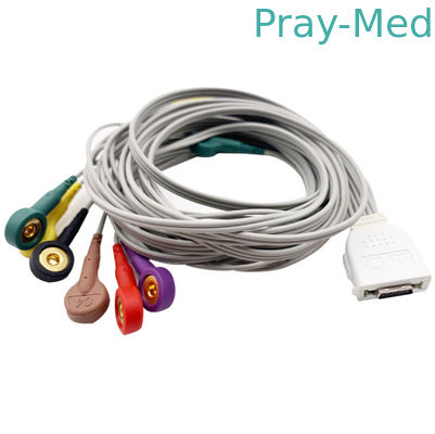 Rivestimento del connettore TPU della rottura del cavo di Pin ECG Holter Cable 10 di Biocare IE10 19