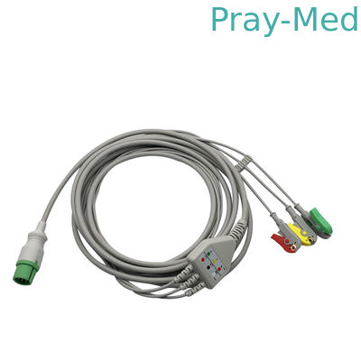 Dei cavi Ecg di MEK 3/5 connessione diretta il connettore di perno del collarino per cavi IEC/AHA 6,