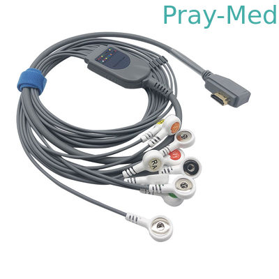 Cavi del cavo 1.1m Ecg di ECG 10 per il connettore astuto di Holter Recording System HDMI