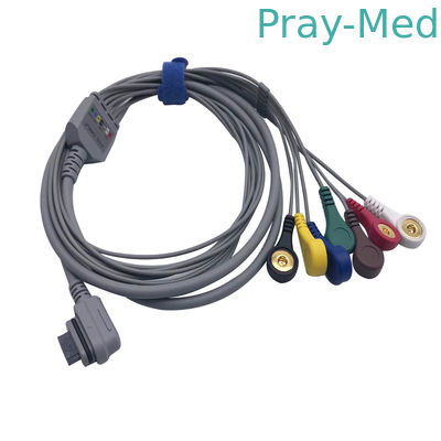 Il paziente del cavo ECG di GE 7 cabla 1.1m 16pin con il rivestimento improvviso di IEC o di AHA TPU