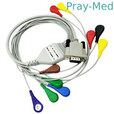 La lunghezza 0.9m Holter ECG di Pin di Shidaishuma 15 cabla 10 cavi con la rottura