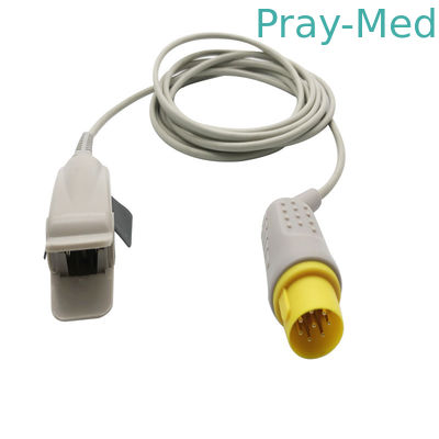 Connettore adulto riutilizzabile del rivestimento 8pin del sensore TPU della clip SpO2 del dito di MEK