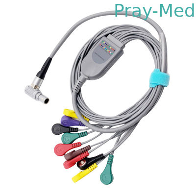 Connettore improvviso del cavo ECG Holter Cable 0.9m di Pin 10 di GE CM3000 10