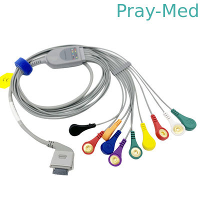 Cavo di IEC TPU Holter ECG di AHA per 26 biomedici Pin Snap Connector