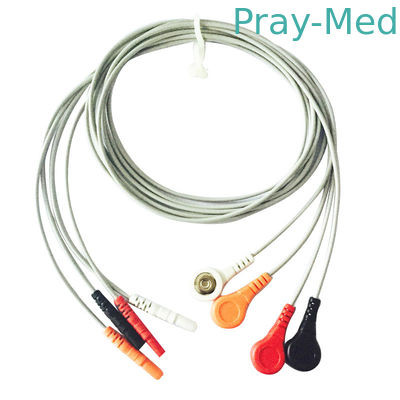 Rottura Grey Color dei cavi Din1.5 di Spacelabs ECG Holter Cable 4 del rivestimento di TPU