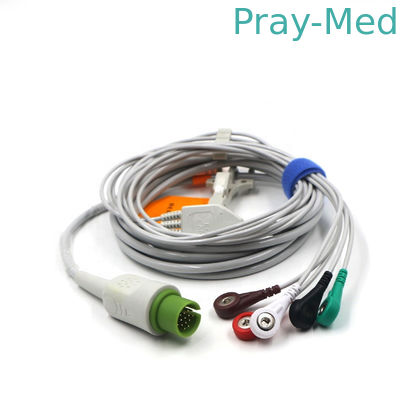 Cavo del ecg del cavo di Spacelabs 5 con l'adulto improvviso dell'estremità/17 pediatrici Pin Connector 3.6m