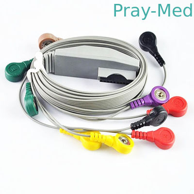 Cavo di elettrocardiogramma di Mortara Holter per il materiale del paziente TPU 6 mesi di garanzia 90cm