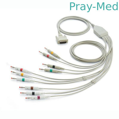 Mortara Eli ECG/diametro di pizzico/arraffone 5.0mm di PIN cavo 15 di elettrocardiogramma