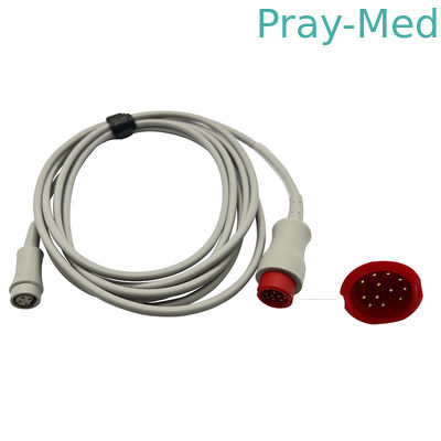 Mindray 12pin all'adattatore di 4pin IBP cabla i rivestimenti di 3m Grey Latex Free TPU