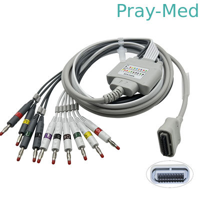 10 cavo Edan compatibile ECG SE-1515 DX12 Holter Cable di elettrocardiogramma di Pin Banana 4,0 del cavo 20